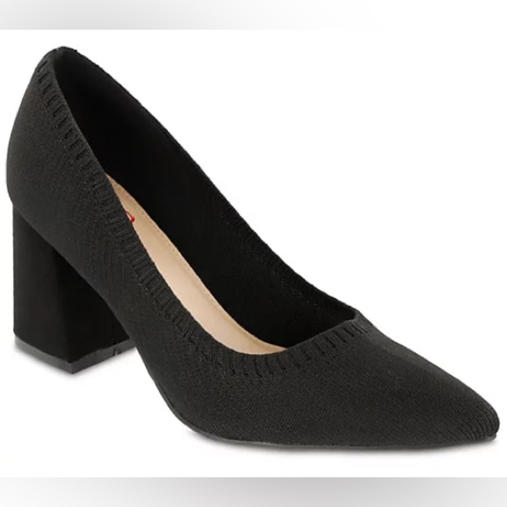 MIA | Black Pointed Toe Block Heels